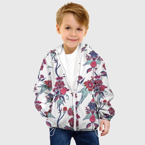 Детская куртка 3D Цветы, цвет белый - фото 3
