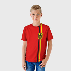 Детская футболка 3D Германия, лента с гербом - фото 2