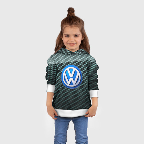 Детская толстовка 3D Volkswagen SPORT, цвет белый - фото 4