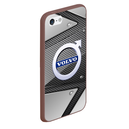 Чехол для iPhone 5/5S матовый Volvo metalic 2018, цвет коричневый - фото 3