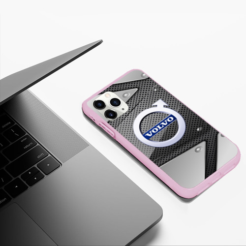 Чехол для iPhone 11 Pro Max матовый Volvo metalic 2018, цвет розовый - фото 5