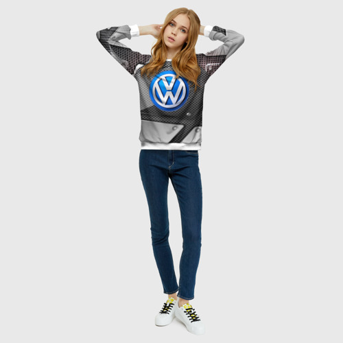 Женский свитшот 3D Volkswagen metalic 2018, цвет 3D печать - фото 5