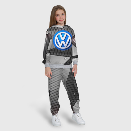 Детский костюм с толстовкой 3D Volkswagen metalic 2018, цвет меланж - фото 5