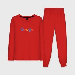 Женская пижама с лонгсливом хлопок Google
