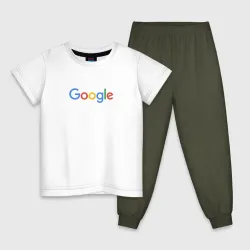 Детская пижама с белой футболкой Google