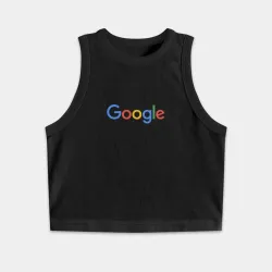 Женская укороченная майка-топ хлопок Google