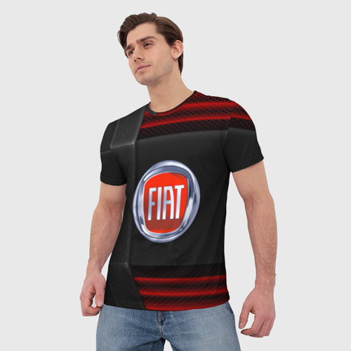 Мужская футболка 3D Fiat Auto sport - фото 3