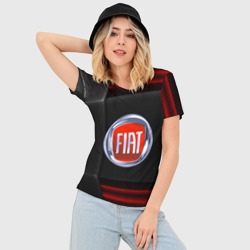 Женская футболка 3D Slim Fiat Auto sport - фото 2