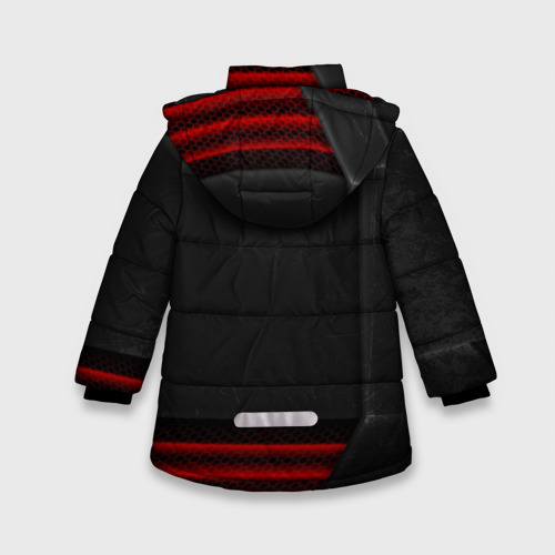 Зимняя куртка для девочек 3D Fiat Auto sport, цвет светло-серый - фото 2