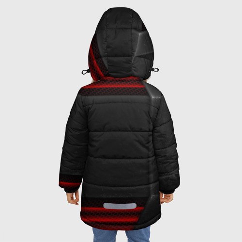 Зимняя куртка для девочек 3D Fiat Auto sport, цвет светло-серый - фото 4