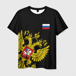Мужская футболка 3D Флаг и Герб России