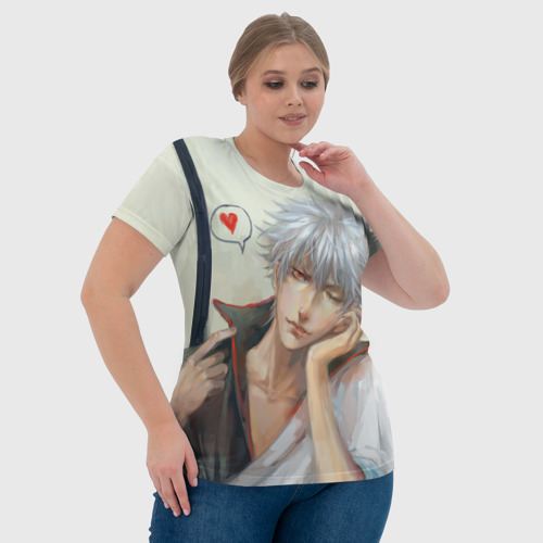 Женская футболка 3D Sakata Gintoki, цвет 3D печать - фото 6