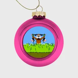 Ёлочный шар стеклянный/пластиковый Duck Hunt