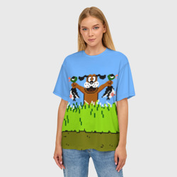 Женская футболка oversize 3D Duck Hunt - фото 2