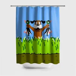 Штора 3D для ванной Duck Hunt