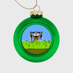 Ёлочный шар стеклянный/пластиковый Duck Hunt