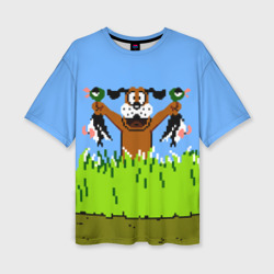 Женская футболка oversize 3D Duck Hunt