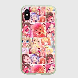 Чехол для iPhone XS Max матовый Ahegao Color anime girls
