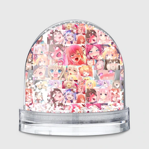 Игрушка Снежный шар Ahegao Color anime girls