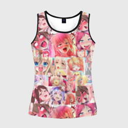 Женская майка 3D Ahegao Color anime girls