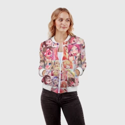 Женский бомбер 3D Ahegao Color anime girls - фото 2