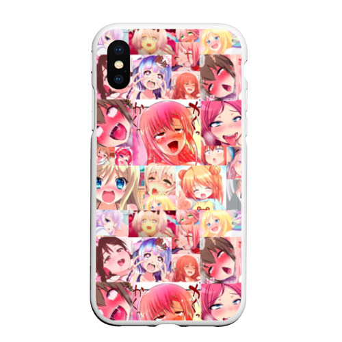 Чехол для iPhone XS Max матовый Ahegao Color