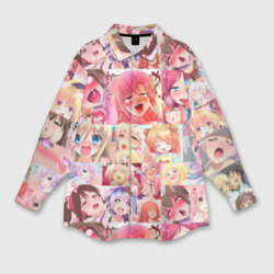 Мужская рубашка oversize 3D Ahegao Color