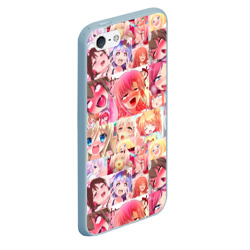 Чехол для iPhone 5/5S матовый Ahegao Color - фото 2