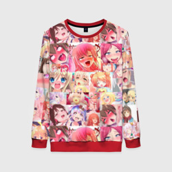Женский свитшот 3D Ahegao Color anime girls