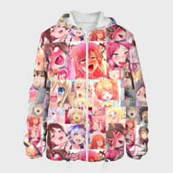 Мужская куртка 3D Ahegao Color anime girls
