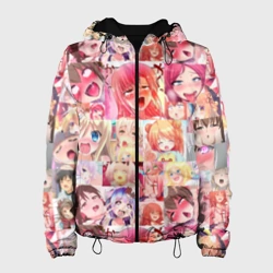 Женская куртка 3D Ahegao Color anime girls