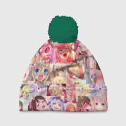Шапка 3D c помпоном Ahegao Color anime girls
