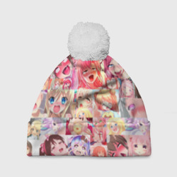 Шапка 3D c помпоном Ahegao Color anime girls