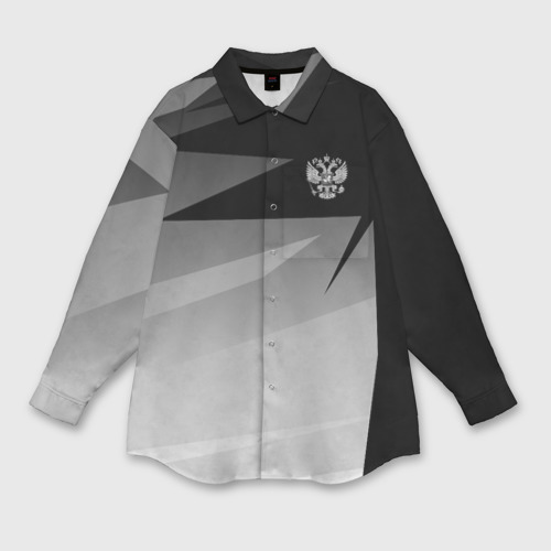 Женская рубашка oversize 3D с принтом Russia sport, вид спереди #2