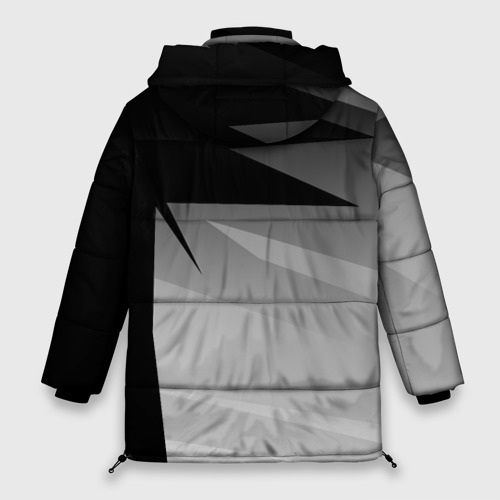 Женская зимняя куртка 3D с принтом Russia sport, вид сзади #1