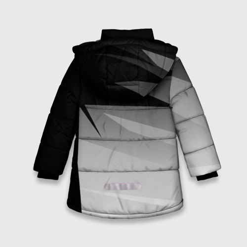 Зимняя куртка для девочек 3D с принтом Russia sport, вид сзади #1