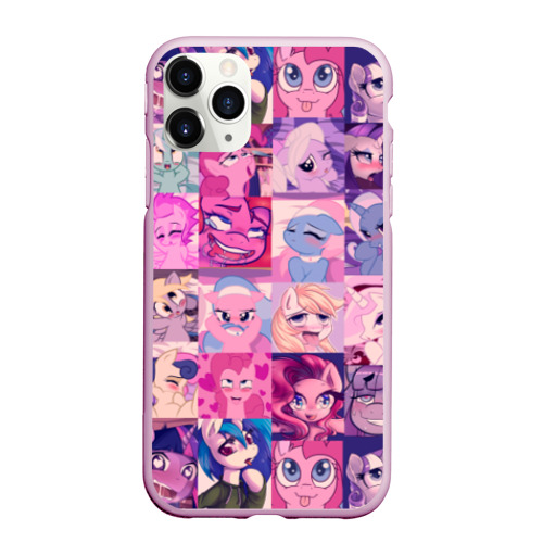 Чехол для iPhone 11 Pro матовый My Little Pony Ahegao, цвет розовый