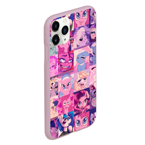 Чехол для iPhone 11 Pro матовый My Little Pony Ahegao, цвет розовый - фото 3