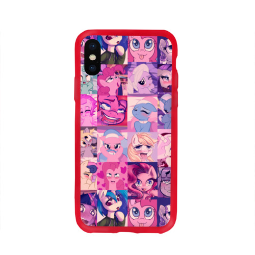 Чехол для iPhone X глянцевый My Little Pony Ahegao Фото 01 Чехол для iPhone X глянцевый My Little Pony Ahegao Фото 01