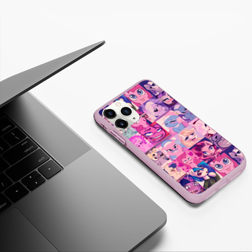 Чехол для iPhone 11 Pro матовый My Little Pony Ahegao, цвет розовый - фото 5