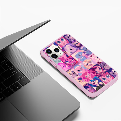 Чехол для iPhone 11 Pro Max матовый My Little Pony Ahegao, цвет розовый - фото 5