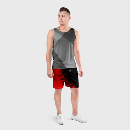 Мужские шорты спортивные MERCEDES BENZ SPORT       , цвет 3D печать - фото 4
