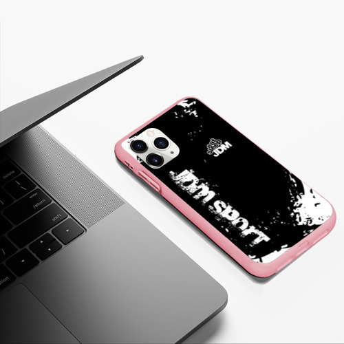 Чехол для iPhone 11 Pro Max матовый JDM sport, цвет баблгам - фото 5