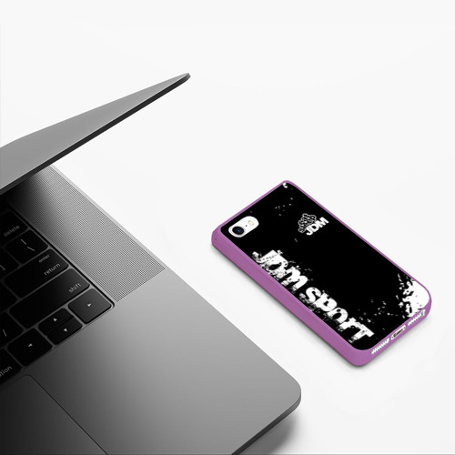 Чехол для iPhone 5/5S матовый JDM sport, цвет фиолетовый - фото 5