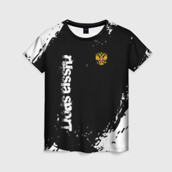 Женская футболка 3D Russia sport