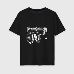 Женская футболка хлопок Oversize Группа Black Sabbath