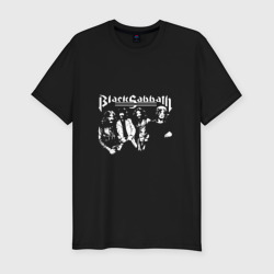 Мужская футболка хлопок Slim Группа Black Sabbath