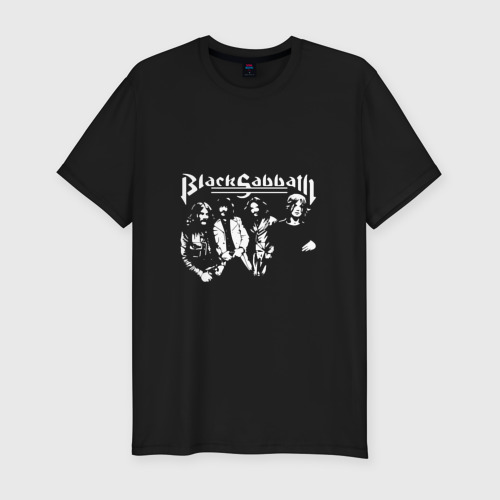 Мужская футболка хлопок Slim Группа Black Sabbath