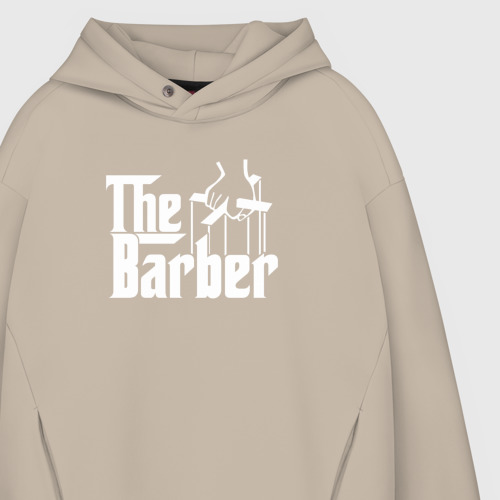 Мужское худи Oversize хлопок The Barber godfather, цвет миндальный - фото 4