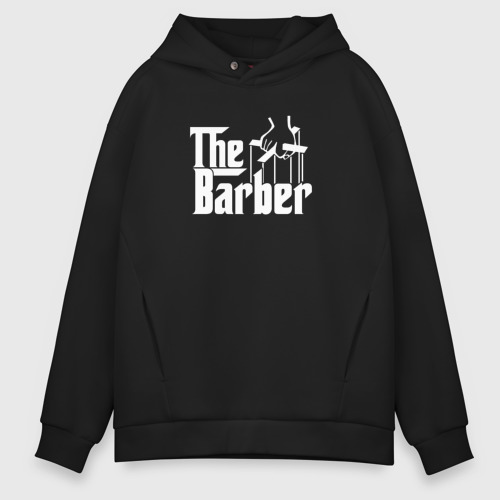 Мужское худи Oversize хлопок The Barber godfather, цвет черный